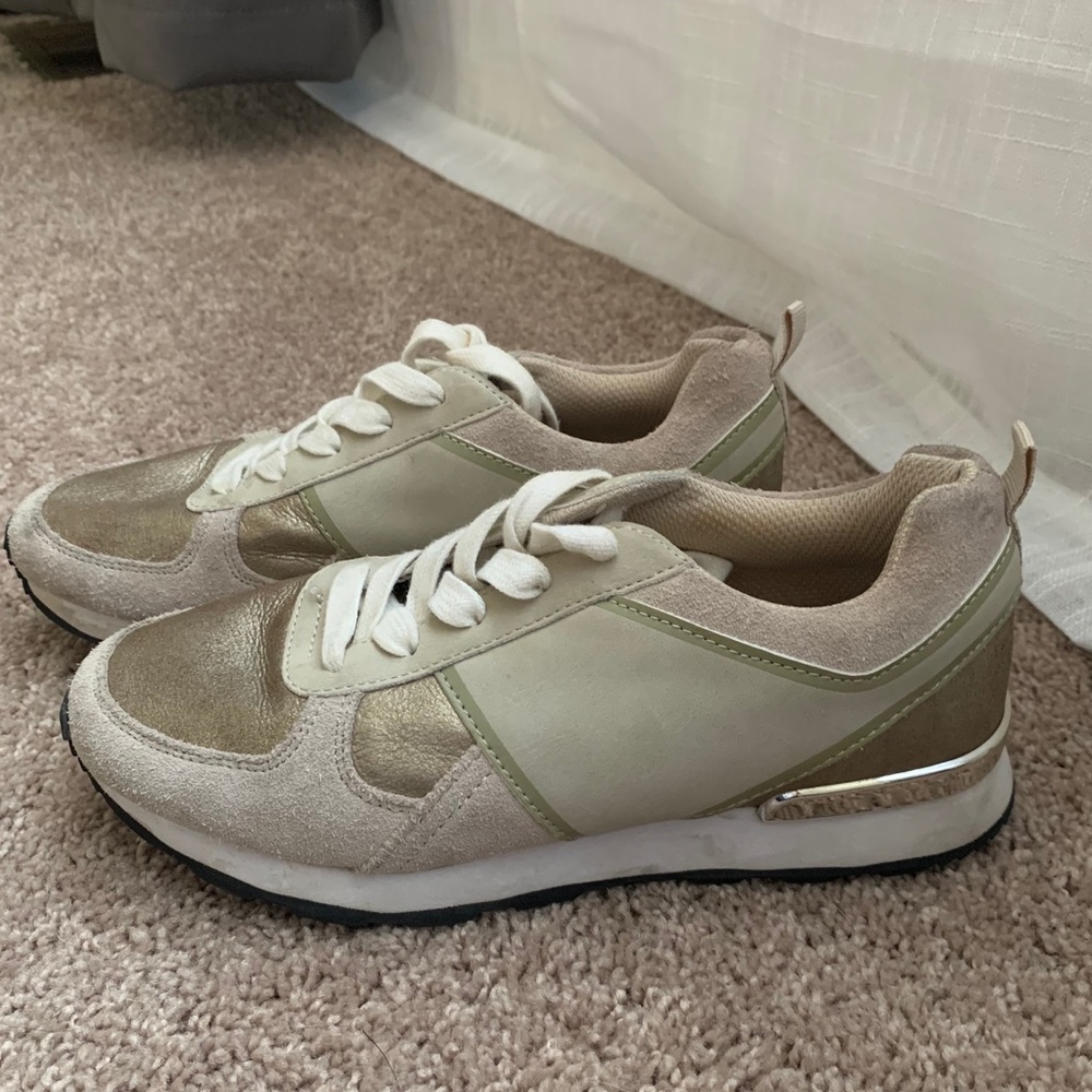Zara gold sneakers
